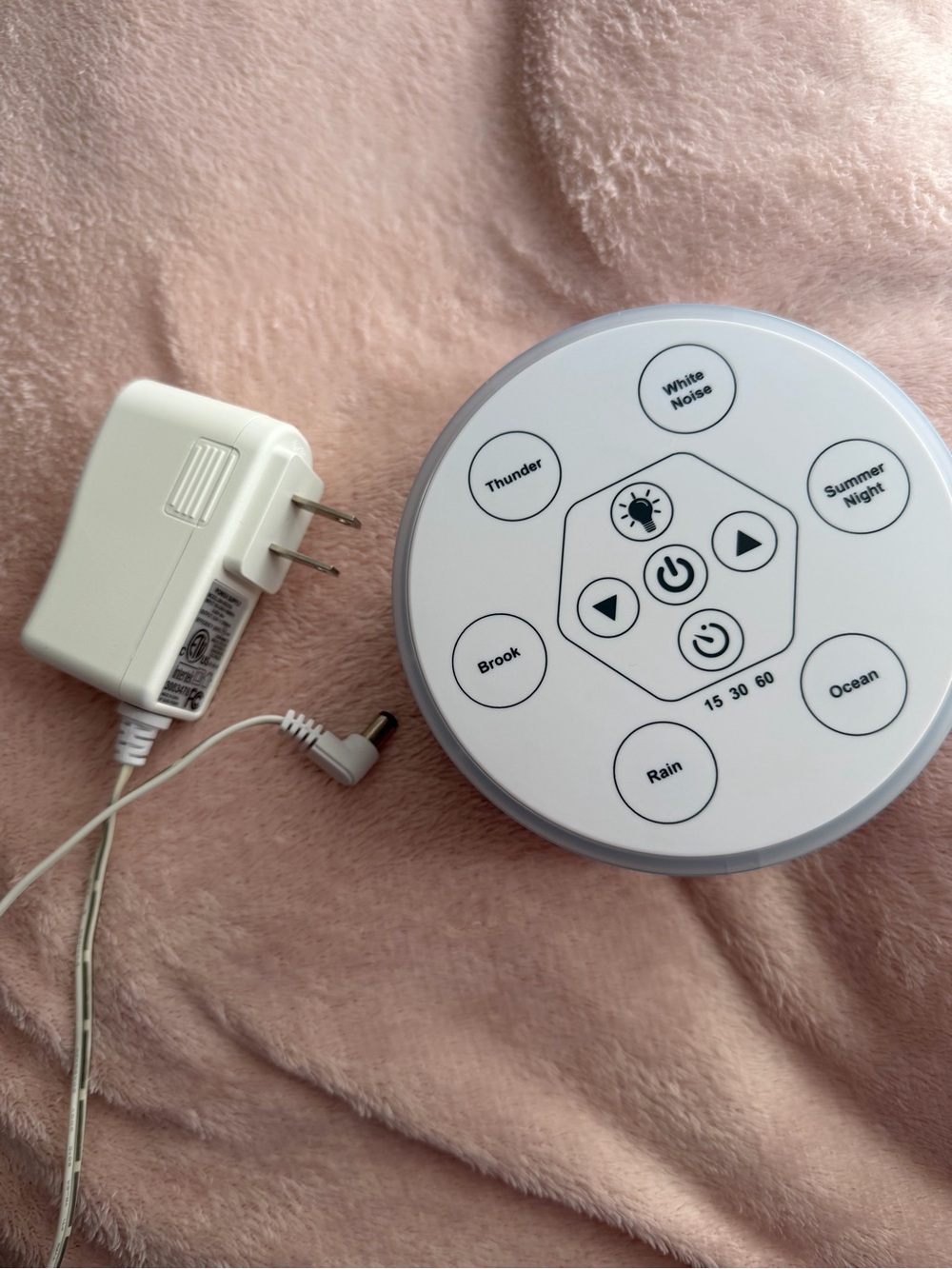 White Sound Machine with Power Adapter - White
